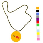 Custom Printed Mardi Gras Medallion Beaded Party Necklaces