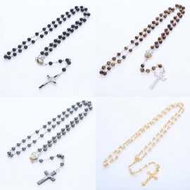 Custom Imprinted Beads religious rosary necklace