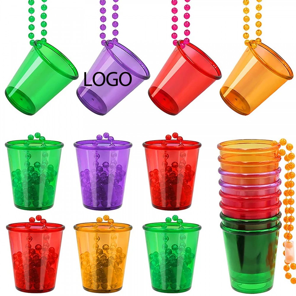 Shot Glasses Necklace Logo Branded