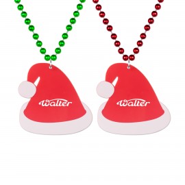 Logo Branded Santa Hat Medallion Beads