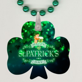 Logo Branded Round Mardi Gras Beads w/1 Color UV Digital Imprint on Disk  Logo Branded Round Mardi Gras Beads w/1 Color UV Digital Imprint on Disk