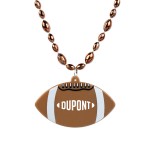 Custom Imprinted Football Medallion w/Football Beads