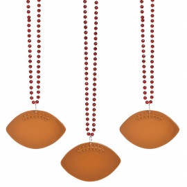 Custom Imprinted Bead Football Necklace