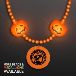 Custom Printed LED Pumpkin Light Beads with Orange Medallion - Domestic Print
