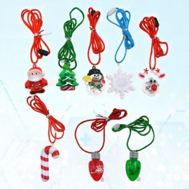 Logo Branded Glowing Candy Cane Necklace