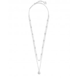 Kendra Scott Clove Multi Strand Necklace in Bright Silver Custom Printed
