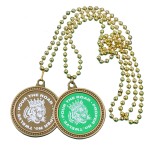 Mardi Gras Bead Necklaces with Medallions Custom Printed