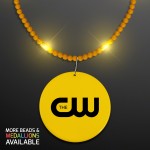 Logo Branded Still-Light Yellow Beads with Medallion