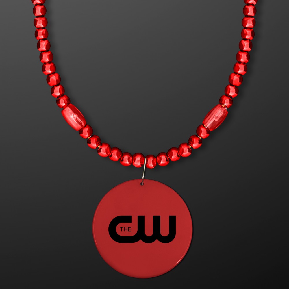 LED Red Light Up Mardi Gras Beads - Overseas Imprint Custom Imprinted LED Red Light Up Mardi Gras Beads - Overseas Imprint Custom Imprinted