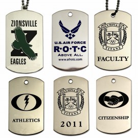 Custom Printed Dog Tags - Stainless Steel Etched Enamel