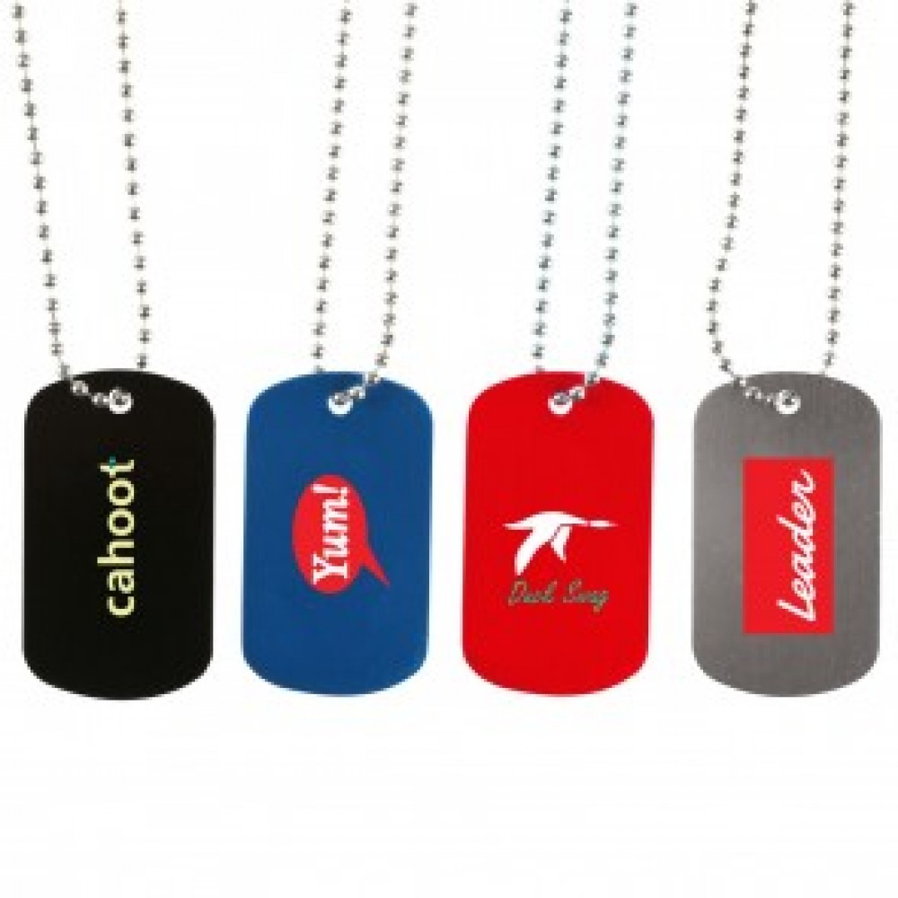 Dog Tag Necklace (Direct Import - 8-10 Weeks Ocean) Custom Printed Dog Tag Necklace (Direct Import - 8-10 Weeks Ocean) Custom Printed