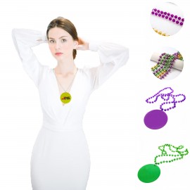 Plastic Bead Necklace Custom Imprinted