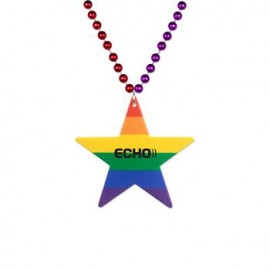 Custom Printed Star Pride Medallion Beads