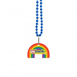 USA Made 1/8" Rainbow Vinyl Medallion Beads Logo Branded