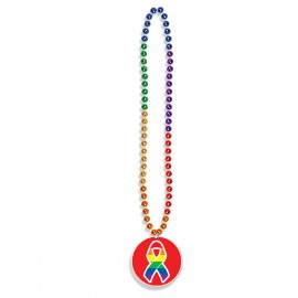 Rainbow Beads w/A Custom Printed Decal Custom Printed