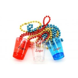 Custom Printed LED Colorful Party Shot Glass on Bead Necklaces