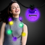 Custom Printed Mardi Gras LED Ball Necklace