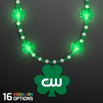 Pretty Light Up Shamrock Bead Necklace - Overseas Print Custom Printed