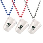 2Oz. Shot Glass Bead Necklace Logo Branded