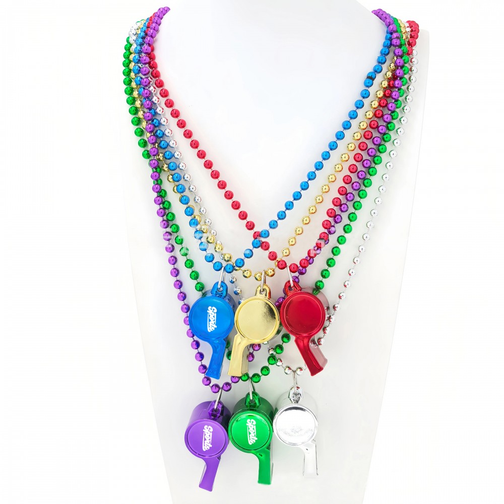 Custom Imprinted Plastic Whistle Necklace