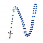 Custom Printed Lucite Cross Rosary Beads Necklace