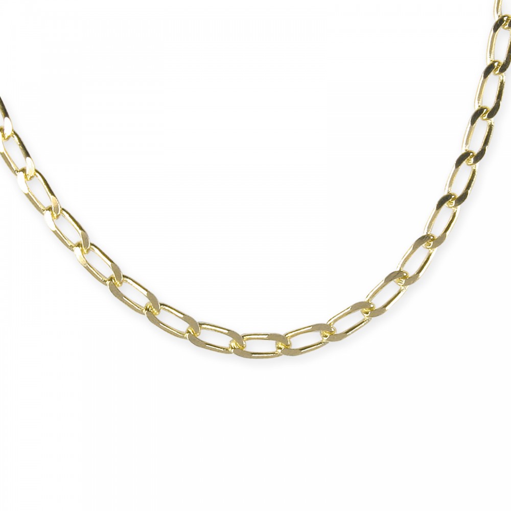 Custom Printed 18 in 10 Karat Gold Chain (Squared Large Chain Links)