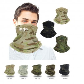 Logo Branded Camouflage Neck Gaiter Face Bandana Mask  Logo Branded Camouflage Neck Gaiter Face Bandana Mask