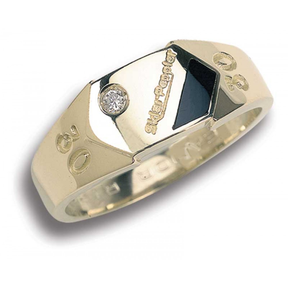 Men's Diagonal Insert Crystal Ring Custom Imprinted Men's Diagonal Insert Crystal Ring Custom Imprinted