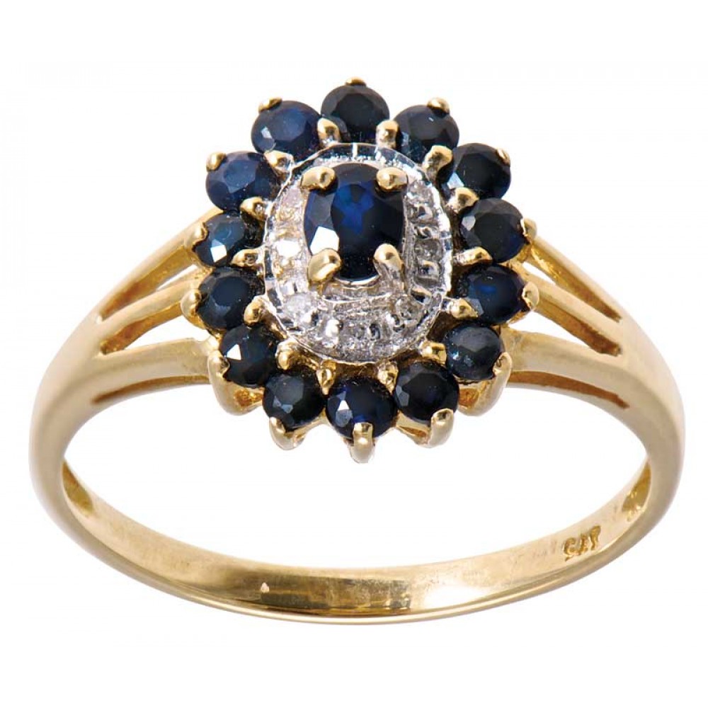 Logo Branded Sapphire & Diamond Ladies' Ring Logo Branded Sapphire & Diamond Ladies' Ring