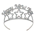 Custom Imprinted Glittered Metal Happy New Year Tiara