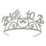Glittered Metal Bride To Be Tiara Custom Imprinted
