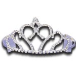 Logo Branded Hooked Heart Tiara (3" High)