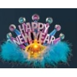 Custom Engraved New Year's Party Princess Tiara w/Flashing LED Star