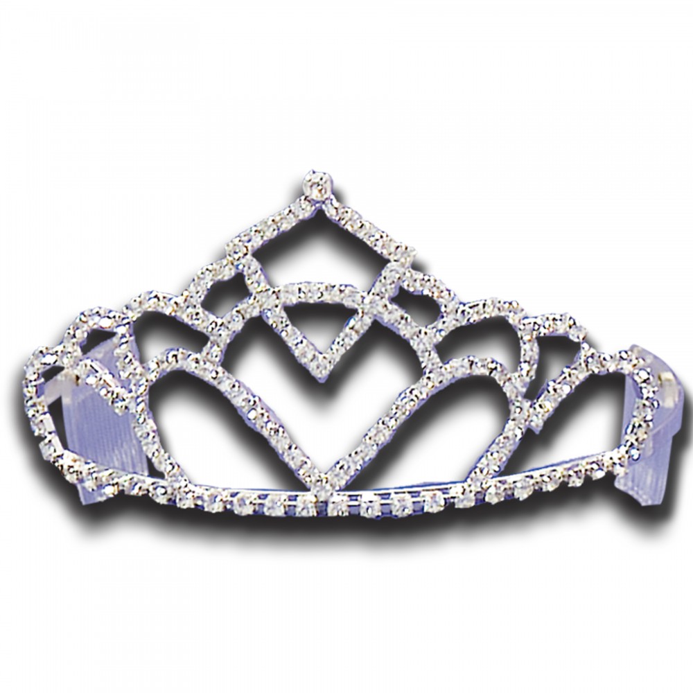 Custom Engraved 12 Section Looped Tiara (3" High) Custom Engraved 12 Section Looped Tiara (3" High)