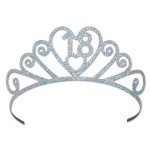 Custom Imprinted Glittered Metal "18" Tiara