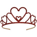 Glittered Metal Heart Tiara Custom Imprinted