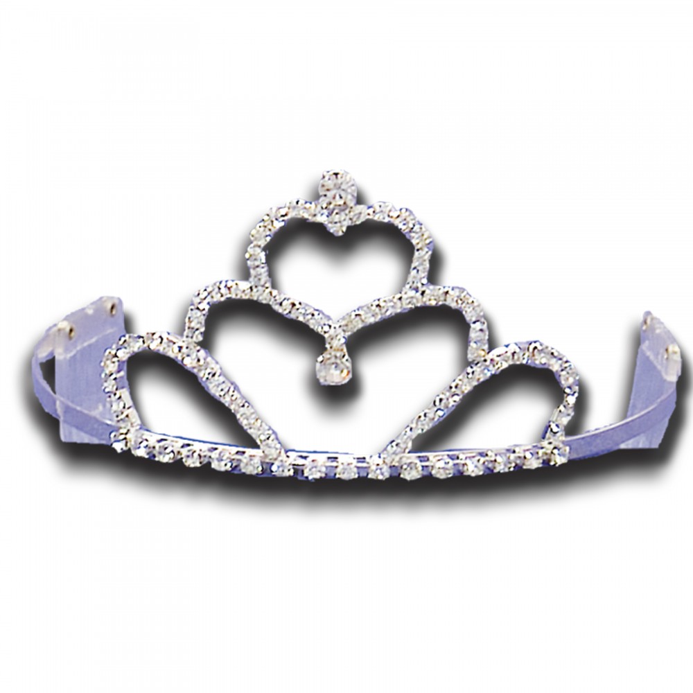 Double Heart Tiara (2 3/4" High) Logo Branded Double Heart Tiara (2 3/4" High) Logo Branded