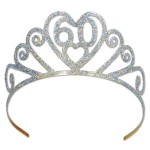 Glittered Metal "60" Tiara Logo Branded