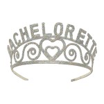 Custom Imprinted Glittered Metal Bachelorette Tiara