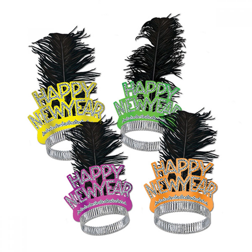 Custom Imprinted Neon Swing Glittered Tiara Custom Imprinted Neon Swing Glittered Tiara