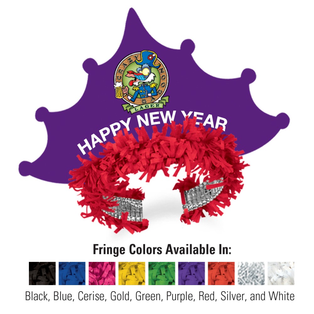 Custom Imprinted Paper Tiaras w/ Fringe Custom Imprinted Custom Imprinted Paper Tiaras w/ Fringe Custom Imprinted