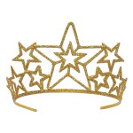 Glittered Metal Star Tiara Custom Imprinted