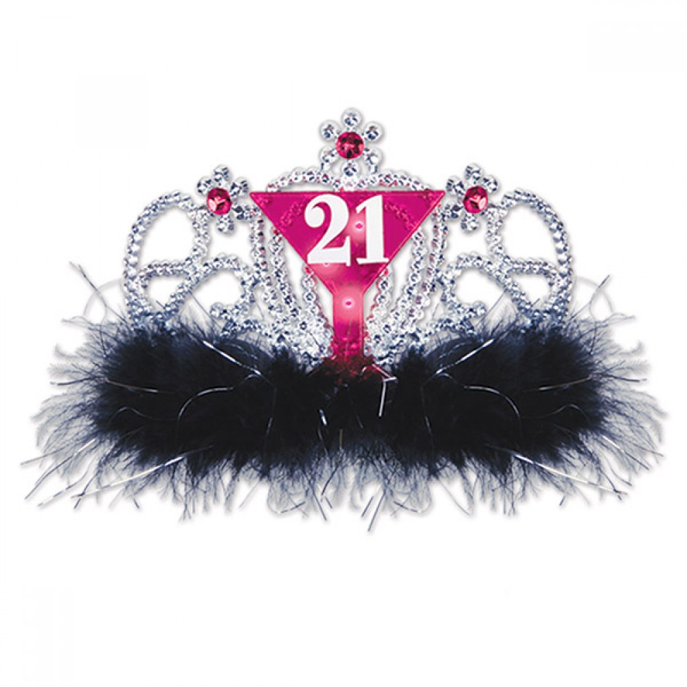 Custom Imprinted Light Up "21" Tiara Custom Imprinted Light Up "21" Tiara