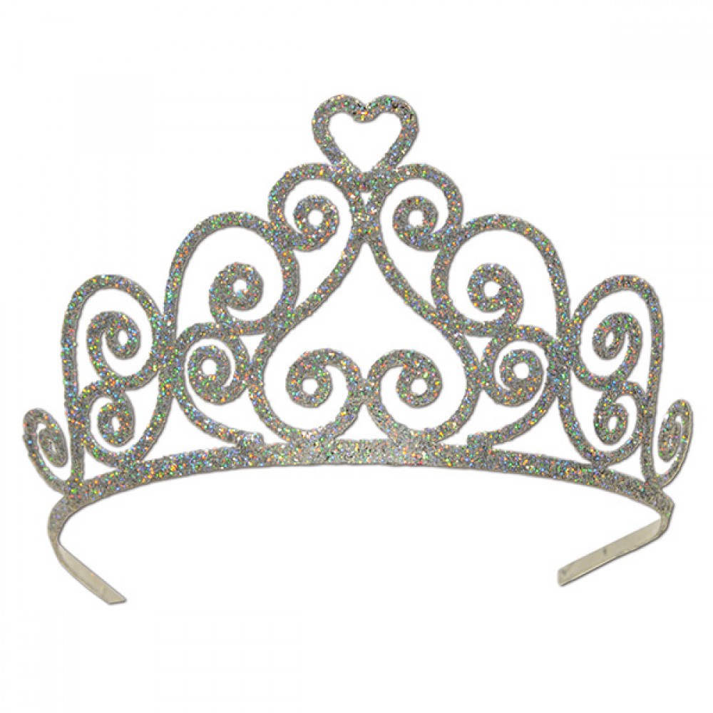 Glittered Metal Tiara Custom Imprinted Glittered Metal Tiara Custom Imprinted