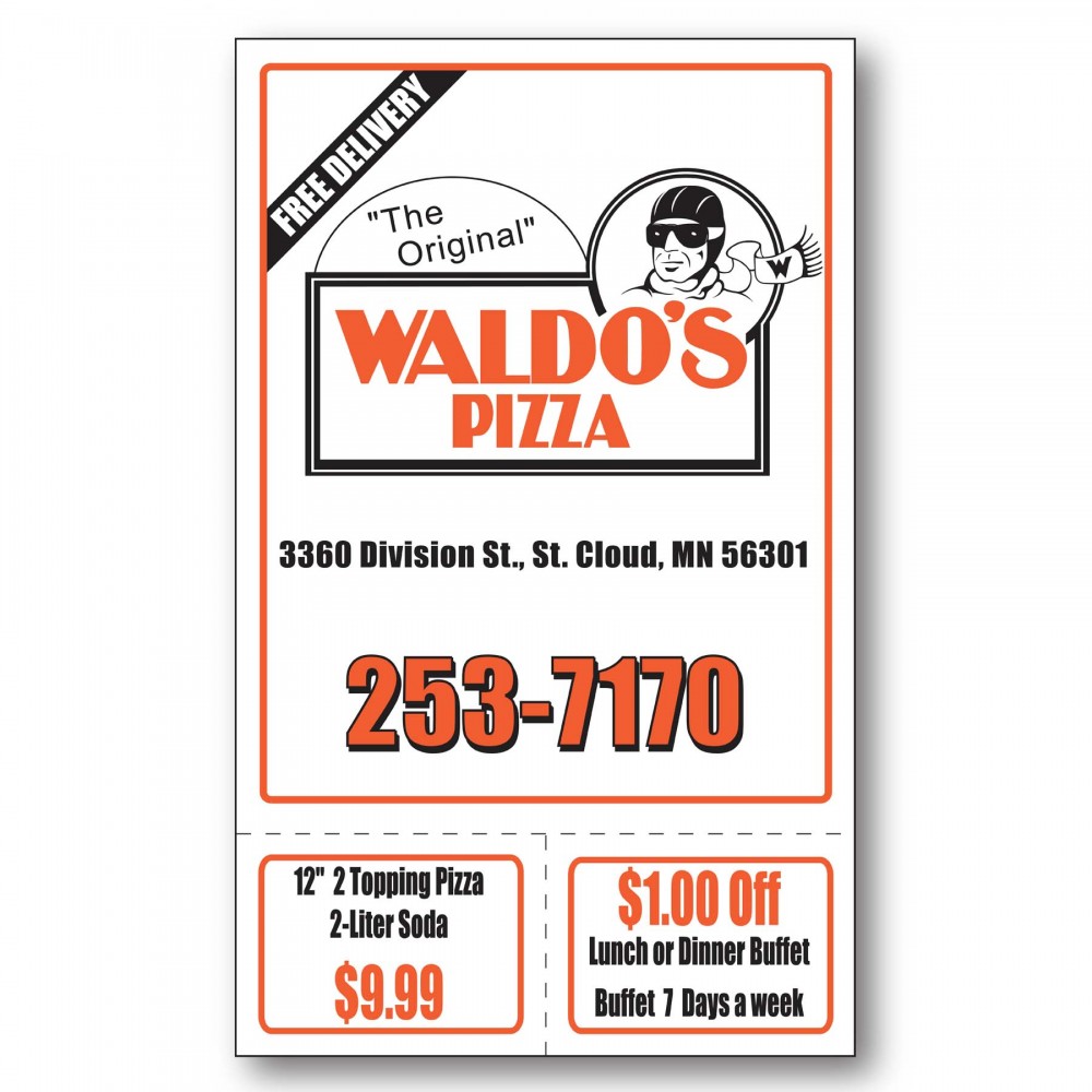Econo Card with 2 Perforations (3 1/2"x5 3/4") Logo Branded Econo Card with 2 Perforations (3 1/2"x5 3/4") Logo Branded