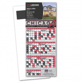 Custom Printed Hockey Schedule Magnetic Stick Up Card  Custom Printed Hockey Schedule Magnetic Stick Up Card