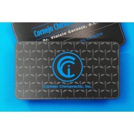 Custom Imprinted Gunmetal Business Cards
