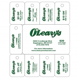 Card w/9 Key Tags Logo Branded