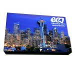 Promotional 3 Square Inch Ultra Vivid Eco Wood Dual Layer Magnet