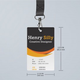 Full Color PVC ID Card - 3.375"H X 2.125"W Custom Printed  Full Color PVC ID Card - 3.375"H X 2.125"W Custom Printed